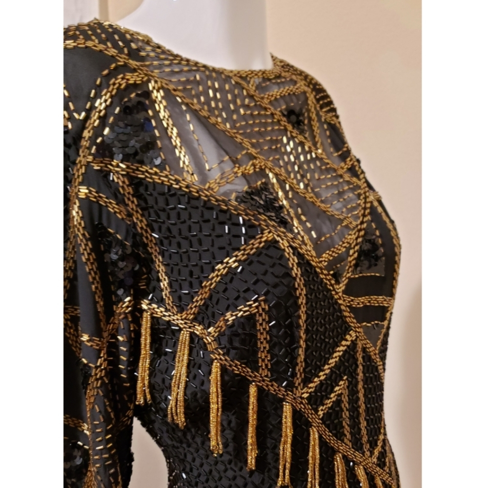 Sho Max Vintage Silk Formal  Grammy Evening Gown